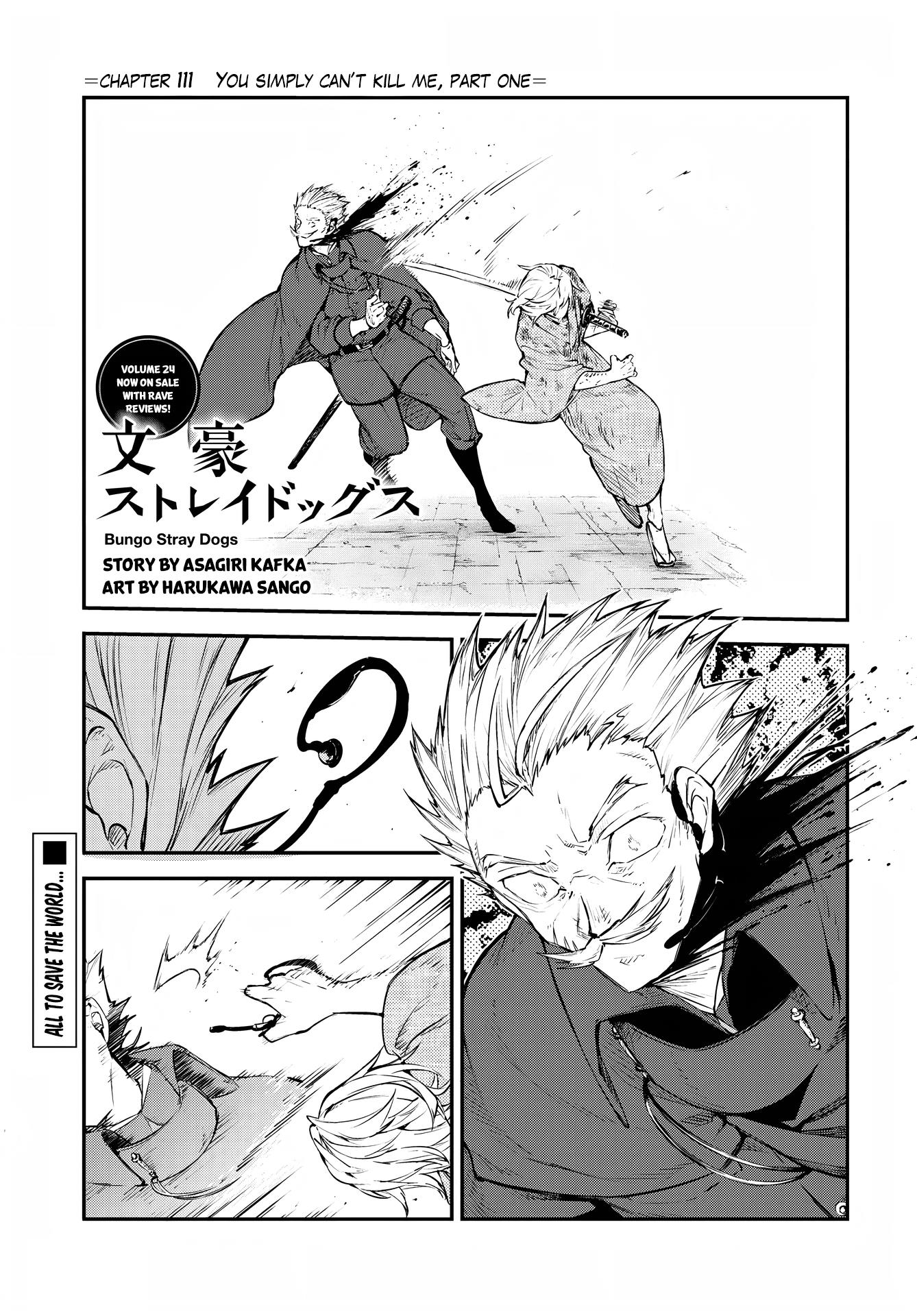 Bungou Stray Dogs Chapter 111