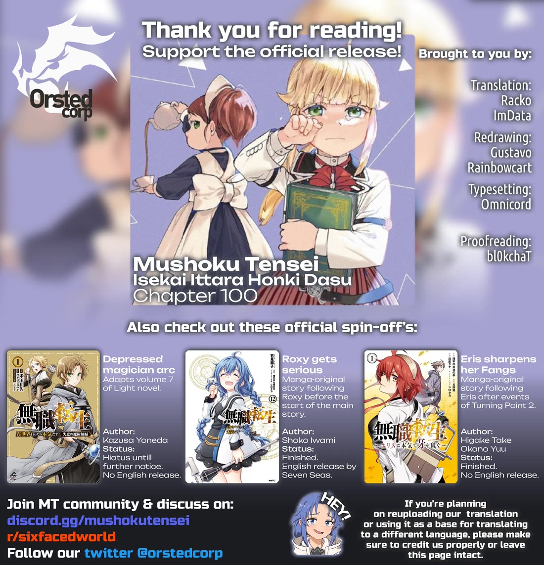 Mushoku Tensei - Isekai Ittara Honki Dasu Chapter 100