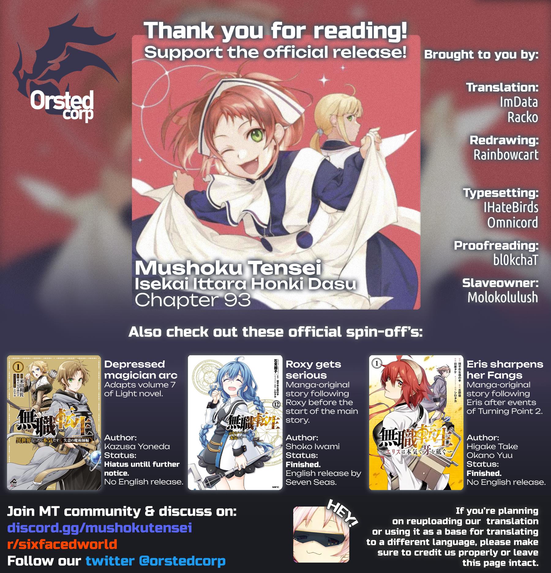 Mushoku Tensei - Isekai Ittara Honki Dasu Vol.20 Chapter 93